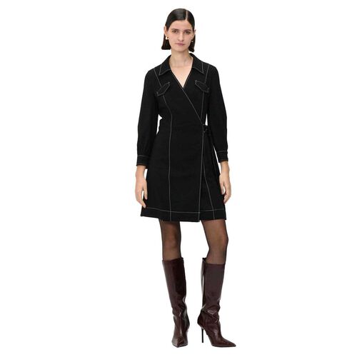 Veronika Maine Viscose Twill Wrap Dress